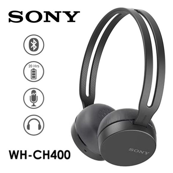 HeadPhones SONY WH-CH400. NIB/New. Black. Wireless Bluetooth. - Picture 3 of 15